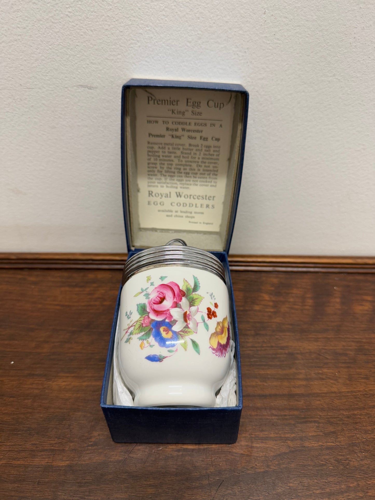 'King' Size Worcester Egg Coddler Orig. Box