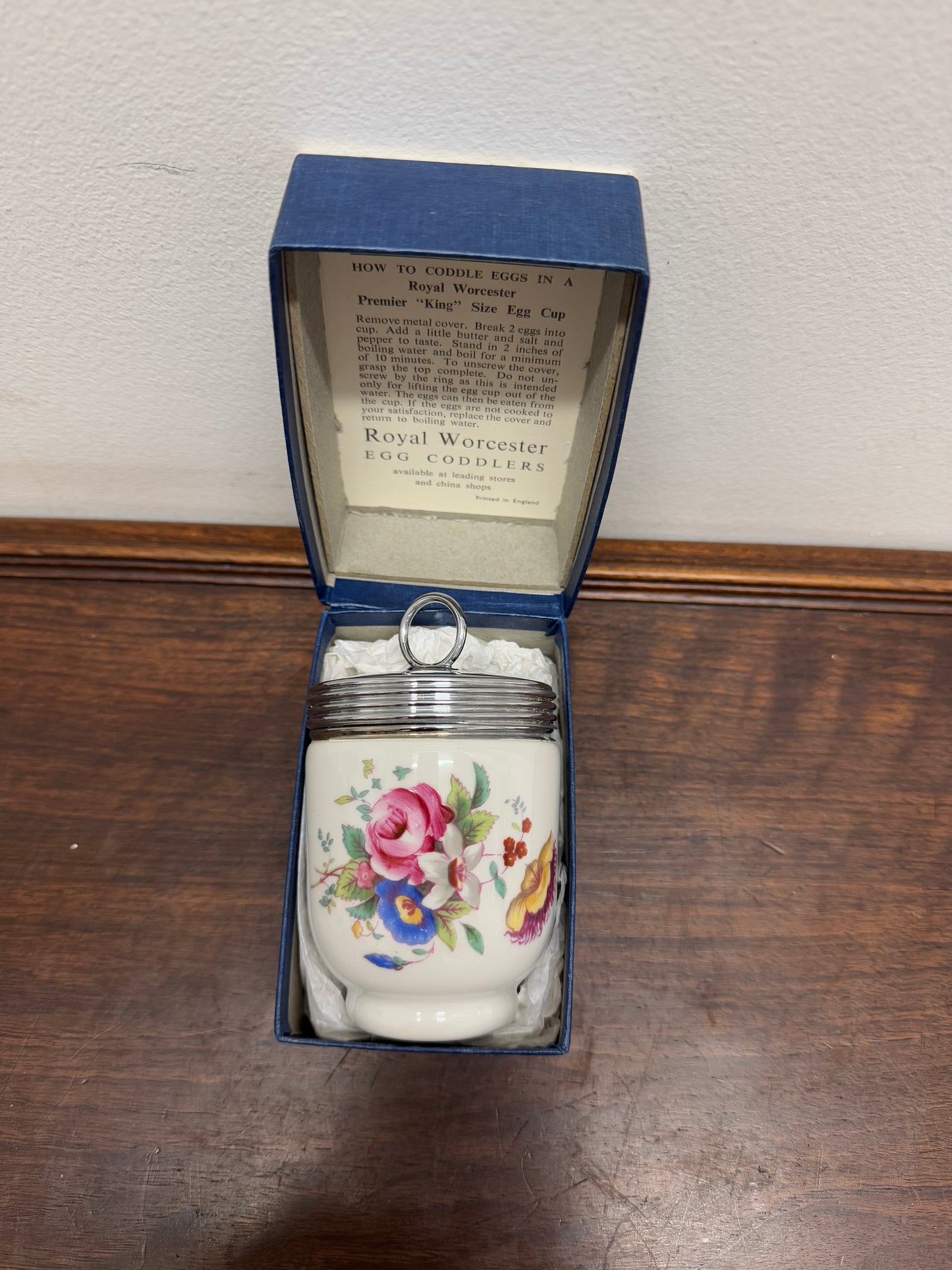 'King' Size Worcester Egg Coddler Orig. Box