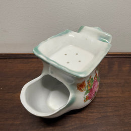 Vintage Floral Shaving Mug & Brush