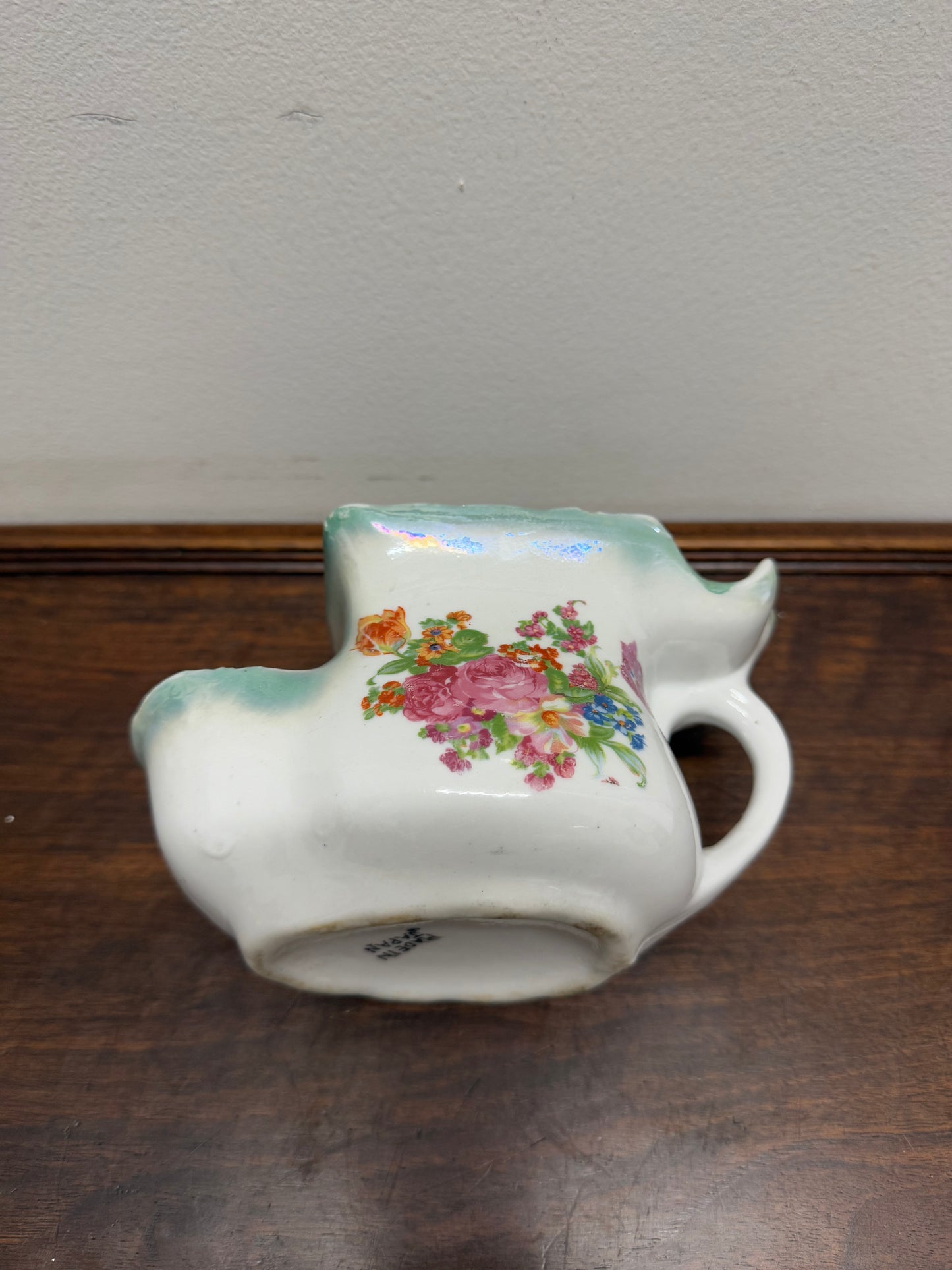 Vintage Floral Shaving Mug & Brush