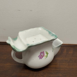 Vintage Floral Shaving Mug & Brush