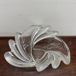 Clear & Frosted Art Glass Bowl