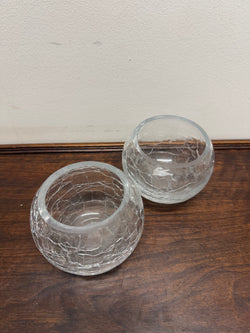 Stunning Pair of Crackle Glass Bowls | Antique & Vintage | Moonee Ponds Antiques | Australia Wide Delivery