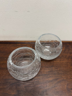 Stunning Pair of Crackle Glass Bowls | Antique & Vintage | Moonee Ponds Antiques | Australia Wide Delivery