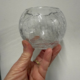 Stunning Pair of Crackle Glass Bowls