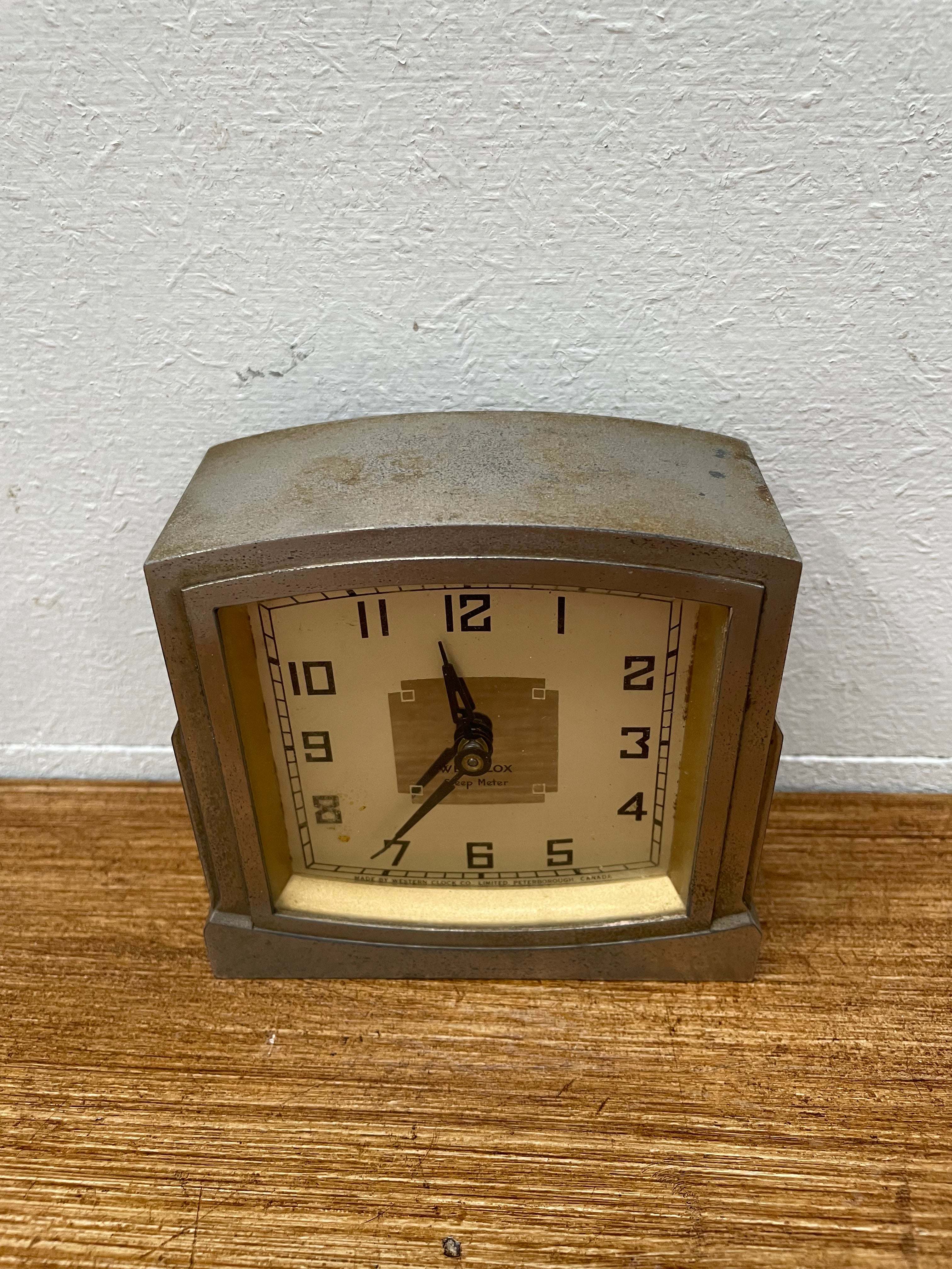 Westclox Sleep Meter Desk/Travel Clock | Antique & Vintage | Moonee Ponds Antiques | Australia Wide Delivery