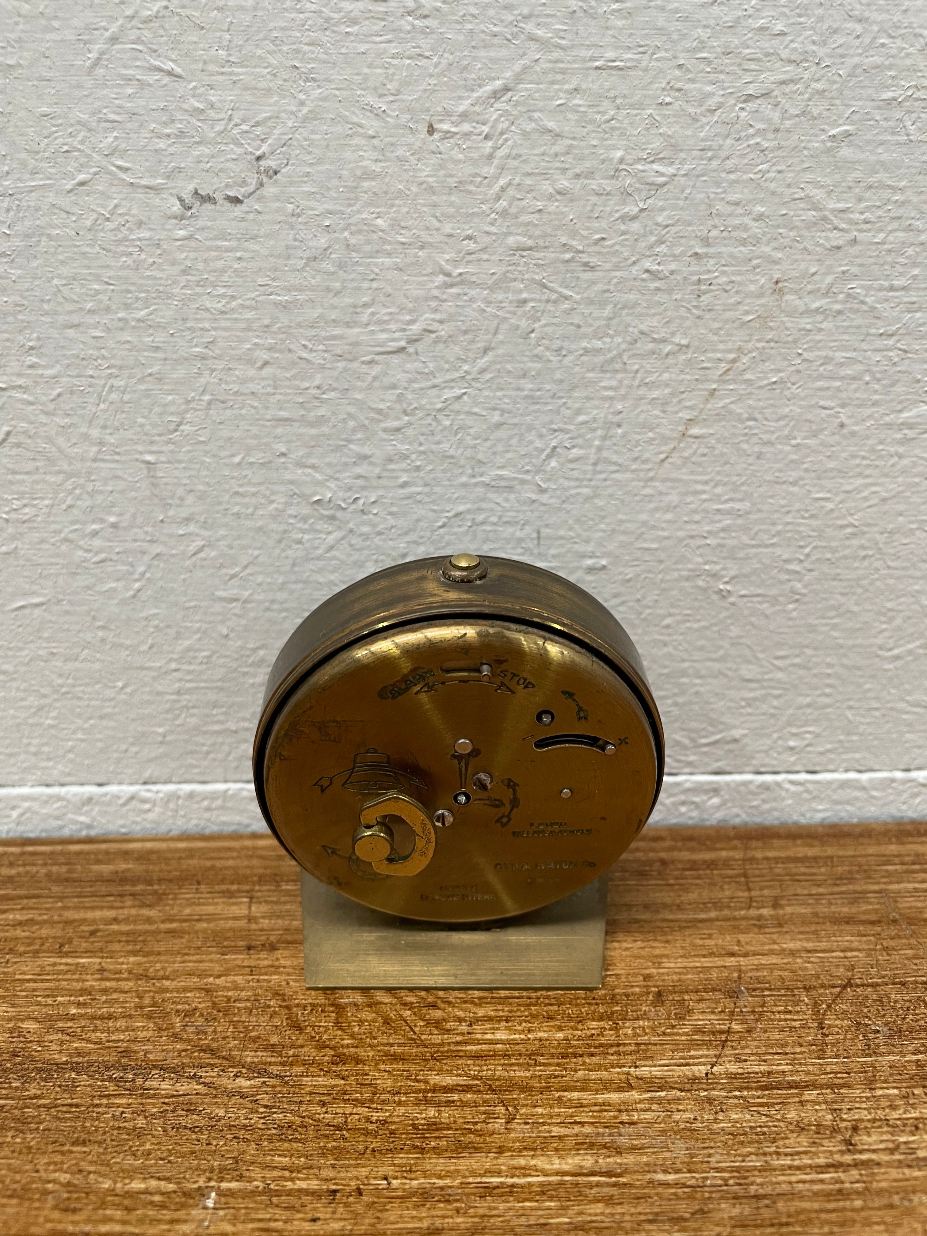 Cyma Amic Swiss Brass Travel/Desk Clock | Antique & Vintage | Moonee Ponds Antiques | Australia Wide Delivery
