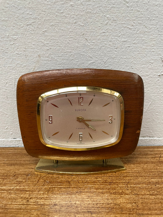 Vintage Europa Mid Century Modern Desk/Travel Clock