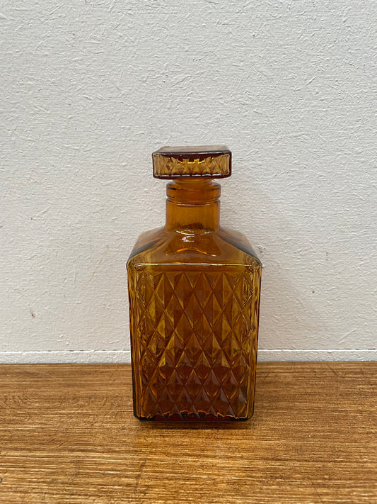 Vintage Amber Glass Decanter