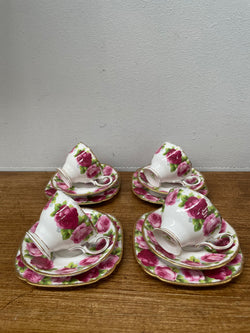Royal Albert Set of Four Trio's | Antique & Vintage | Moonee Ponds Antiques | Australia Wide Delivery