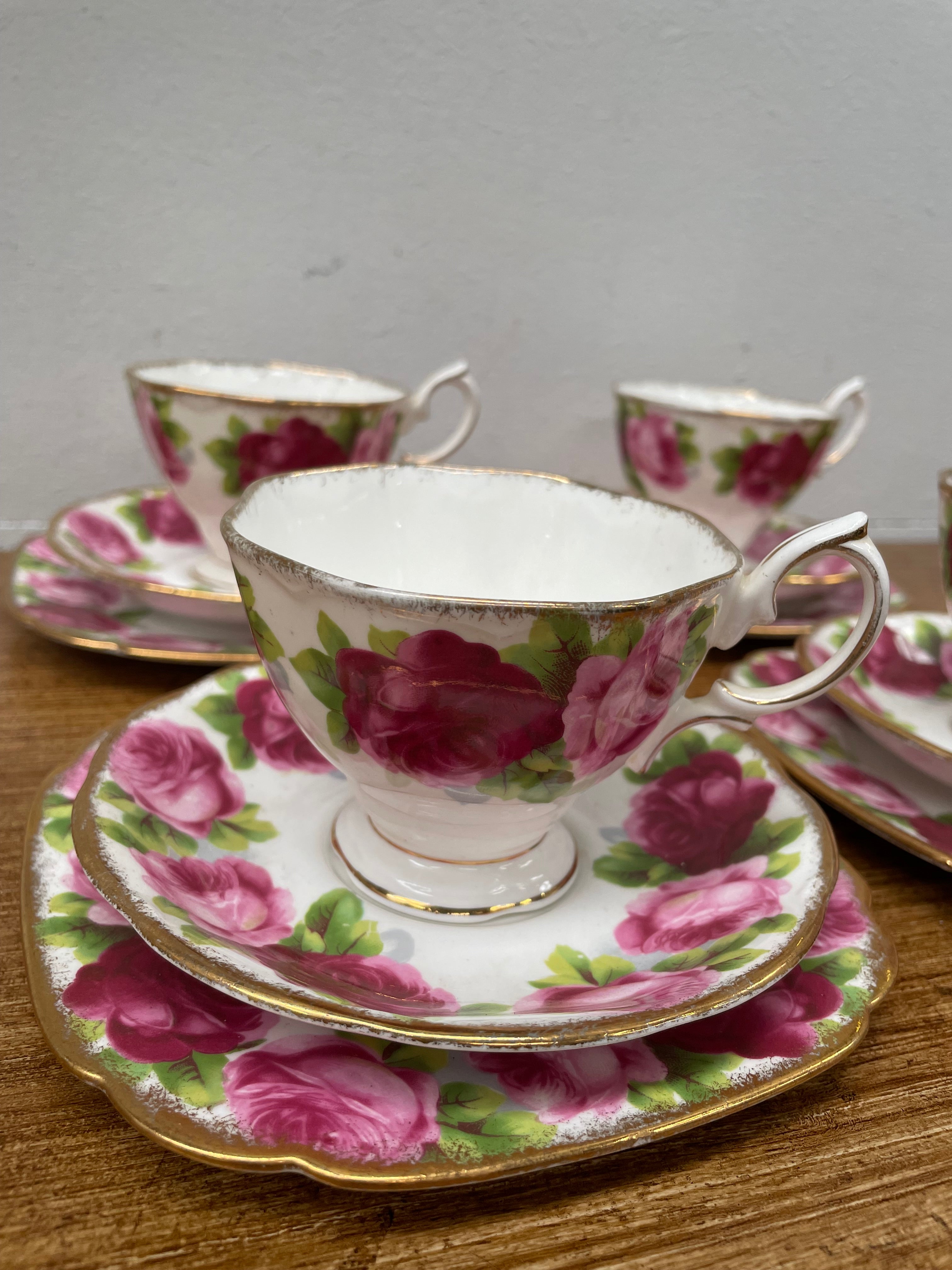 Royal Albert Set of Four Trio's | Antique & Vintage | Moonee Ponds Antiques | Australia Wide Delivery