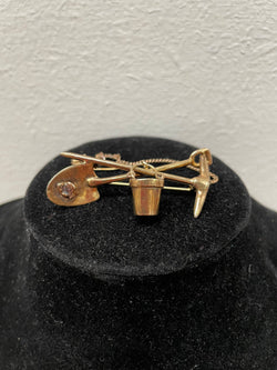 Vintage Silver Gilt Miners Brooch | Antique & Vintage | Moonee Ponds Antiques | Australia Wide Delivery