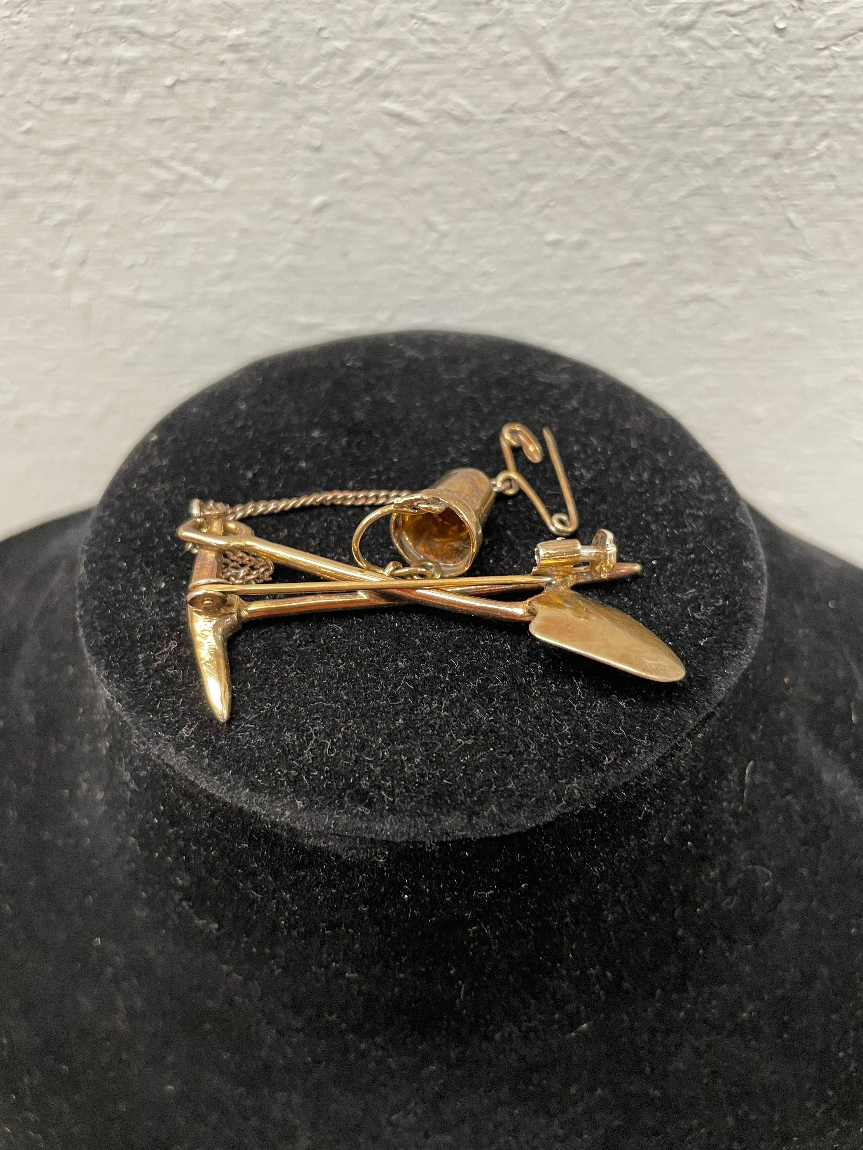 Vintage Silver Gilt Miners Brooch | Antique & Vintage | Moonee Ponds Antiques | Australia Wide Delivery