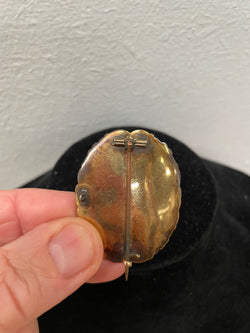 Early Victorian 12ct Gold Enamel & Seed Pearls Mourning Brooch | Antique & Vintage | Moonee Ponds Antiques | Australia Wide Delivery