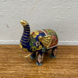 Vintage French Cloisonne Elephant Figure