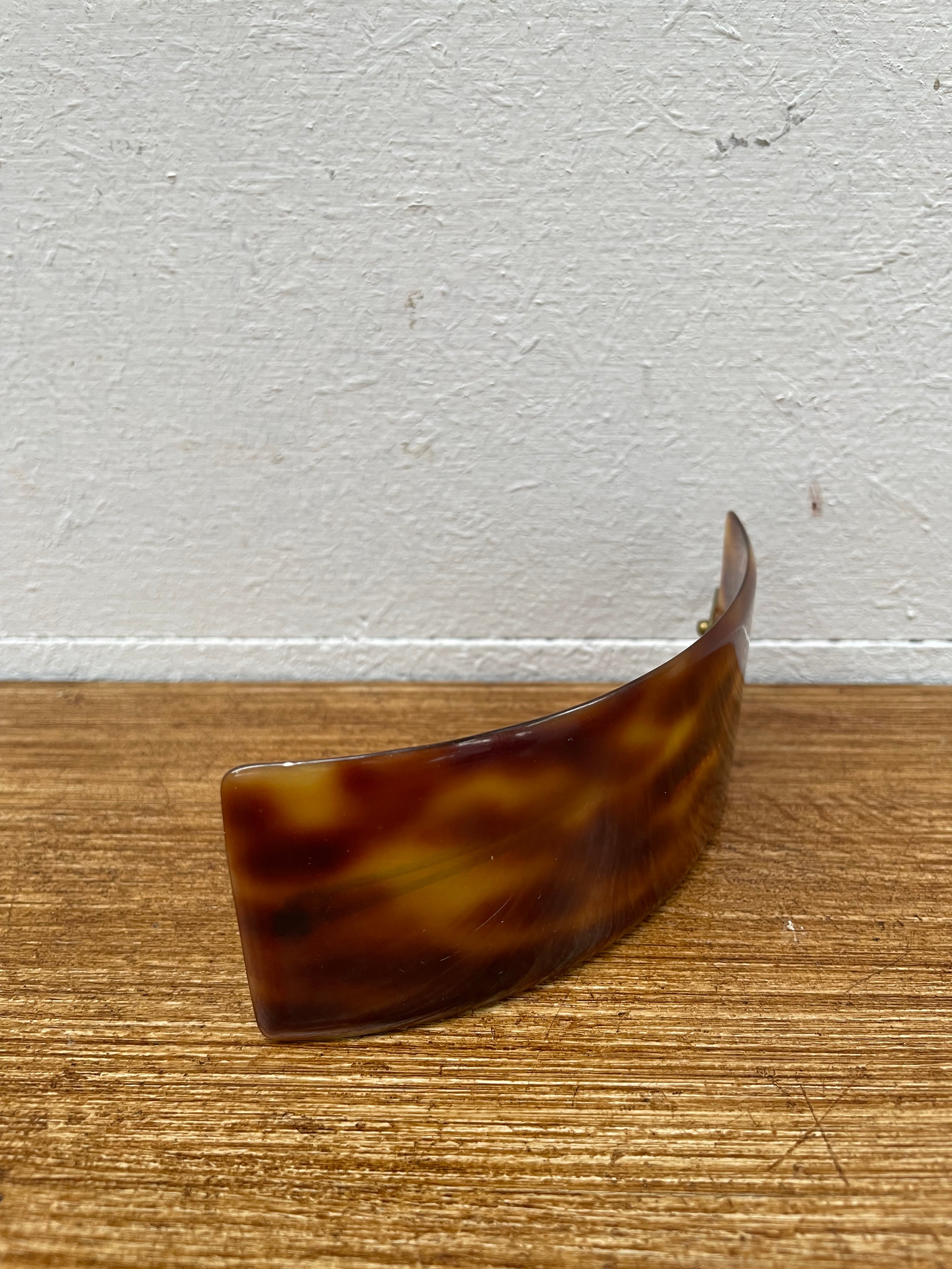 Large Vintage Faux Tortoiseshell French Barrette Hair Clip | Antique & Vintage | Moonee Ponds Antiques | Australia Wide Delivery