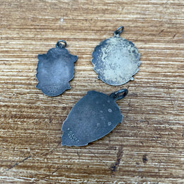 Antique Silver Shield Pendants