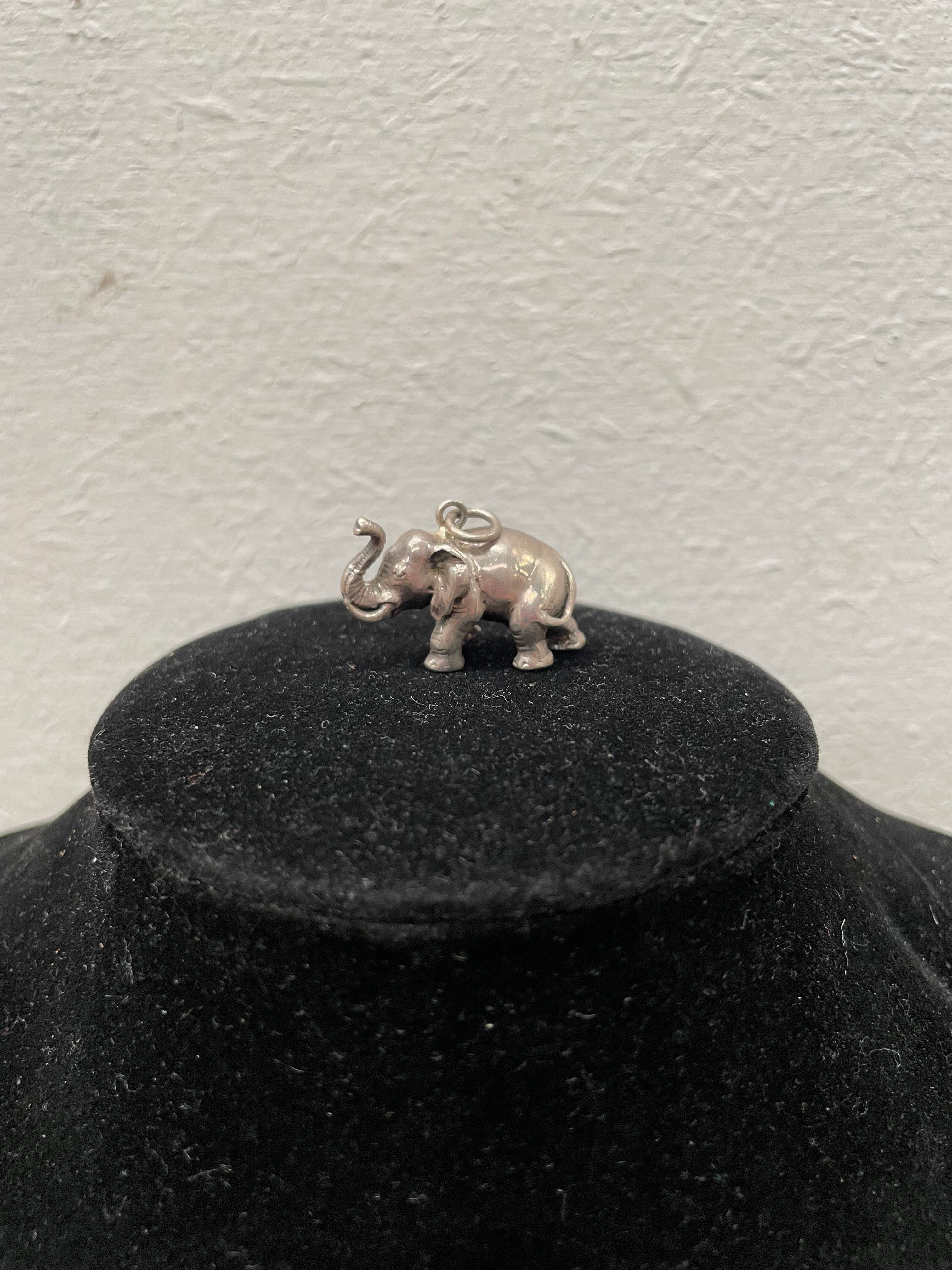 Heavy Silver Elephant Pendant | Antique & Vintage | Moonee Ponds Antiques | Australia Wide Delivery