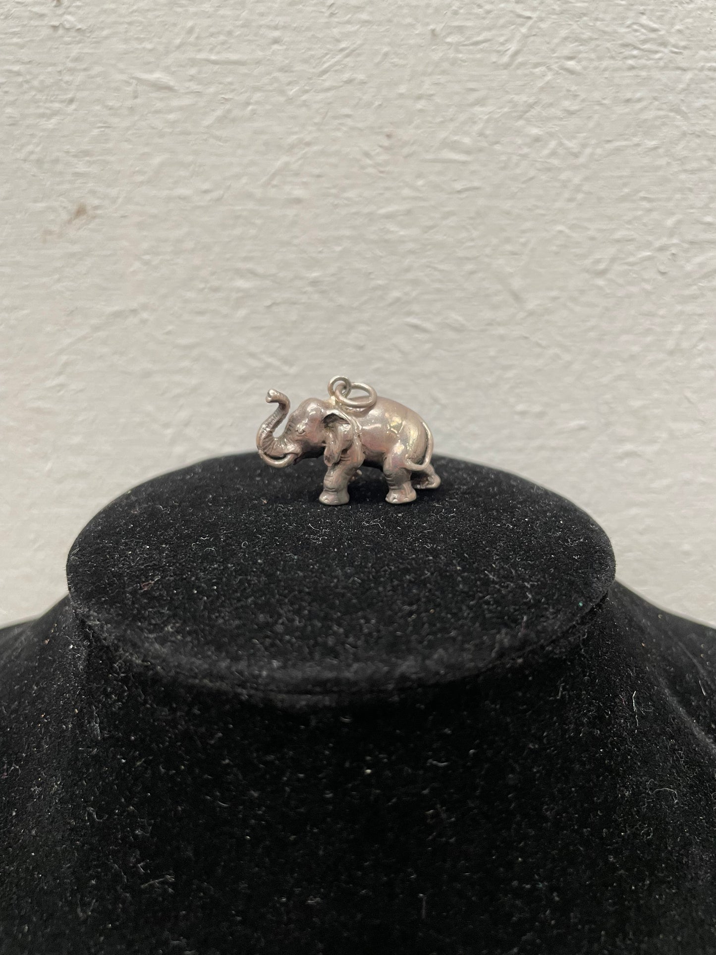 Heavy Silver Elephant Pendant