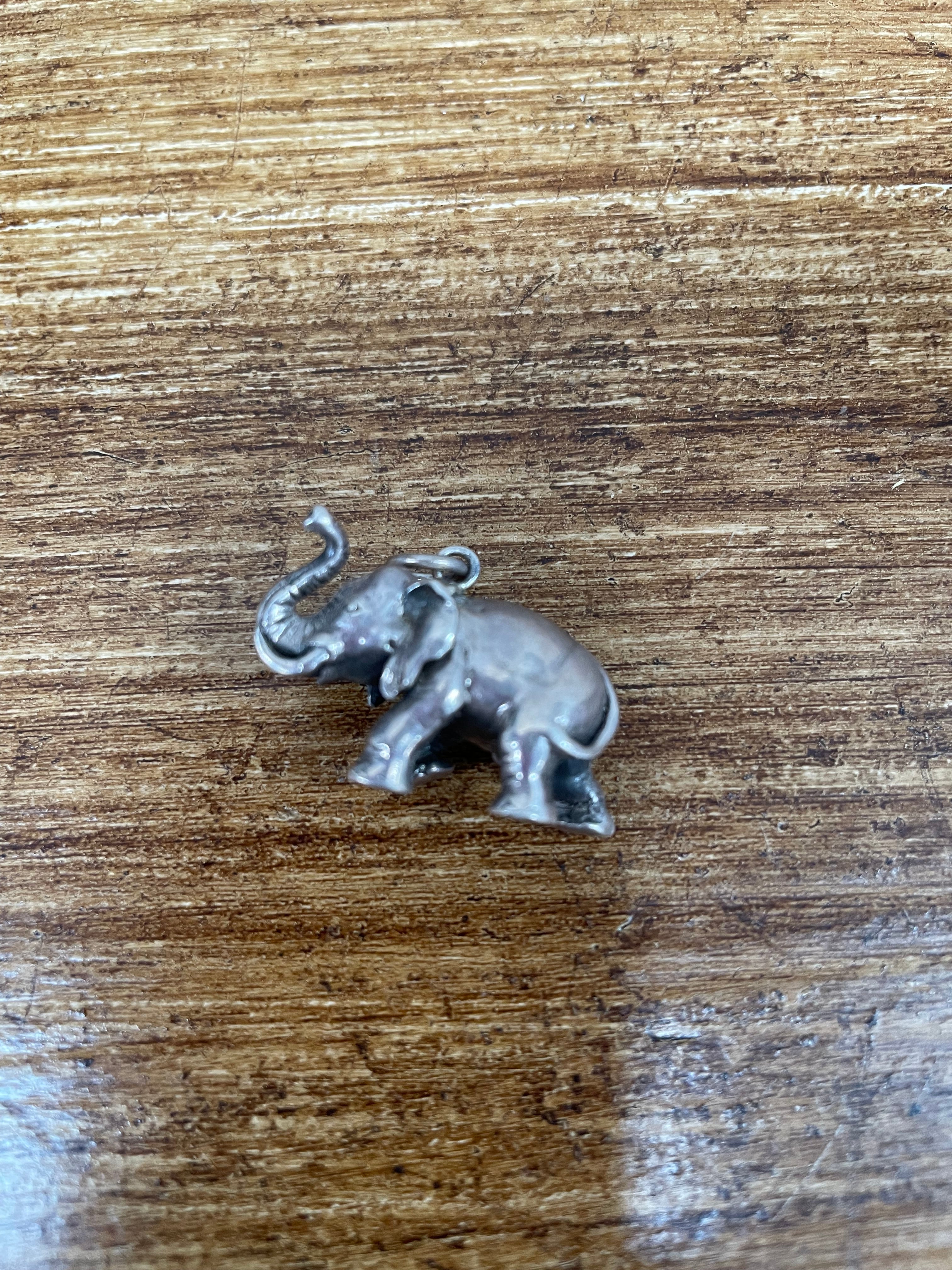 Heavy Silver Elephant Pendant | Antique & Vintage | Moonee Ponds Antiques | Australia Wide Delivery
