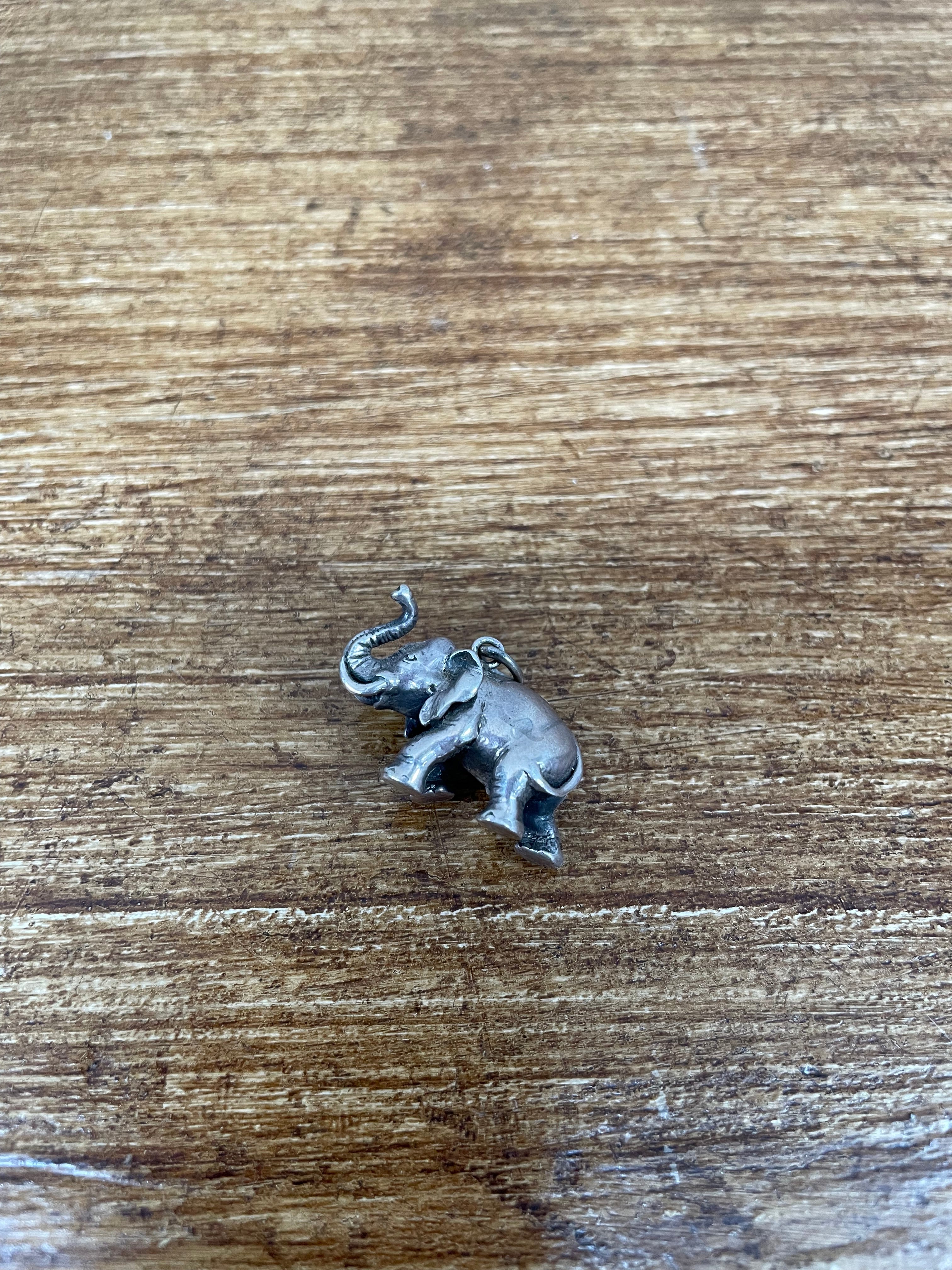Heavy Silver Elephant Pendant | Antique & Vintage | Moonee Ponds Antiques | Australia Wide Delivery