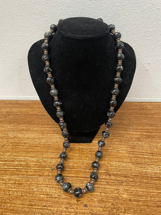 Vintage Tribal Glass Bead Necklace