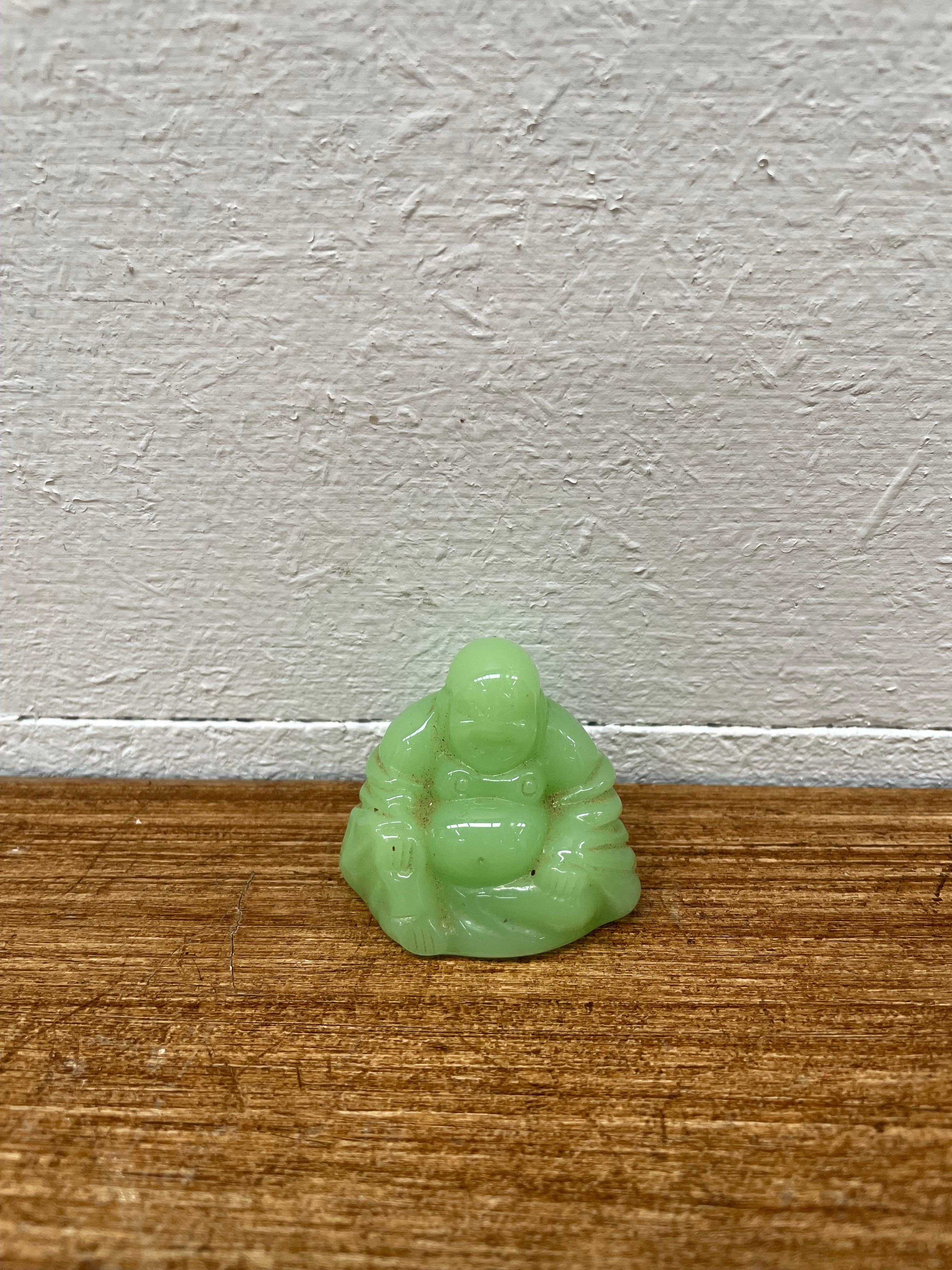 Peking Glass Jade Green Buddha | Antique & Vintage | Moonee Ponds Antiques | Australia Wide Delivery