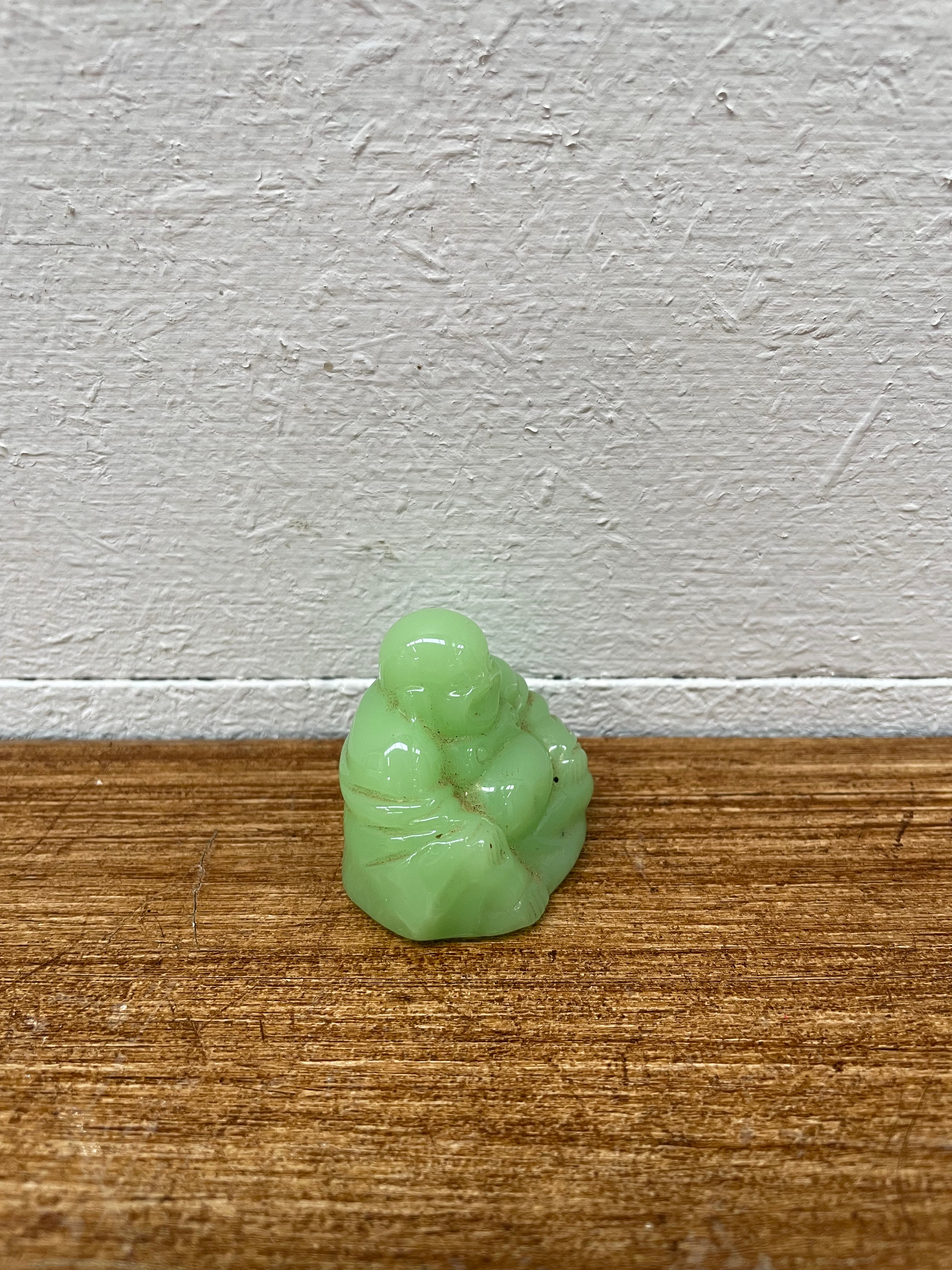 Peking Glass Jade Green Buddha | Antique & Vintage | Moonee Ponds Antiques | Australia Wide Delivery