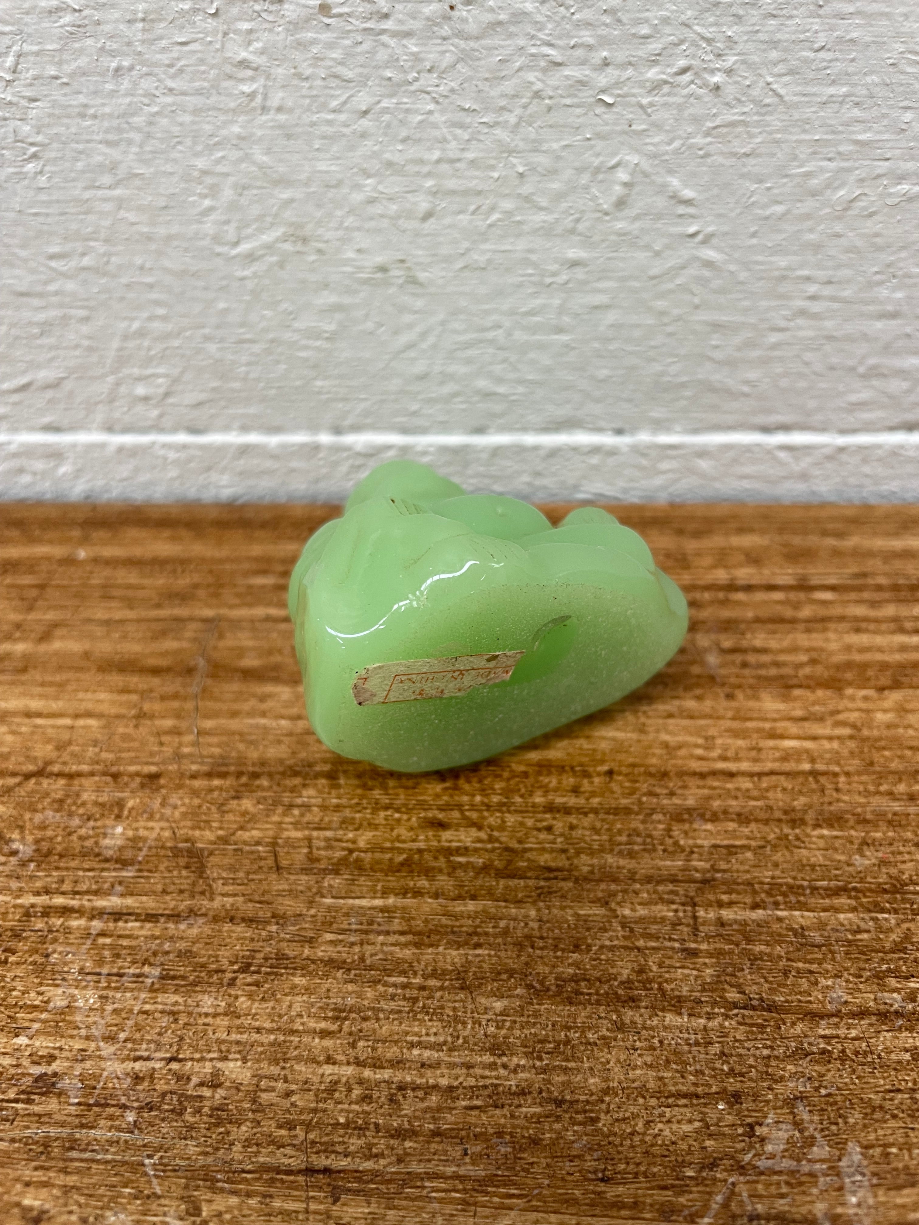 Peking Glass Jade Green Buddha | Antique & Vintage | Moonee Ponds Antiques | Australia Wide Delivery