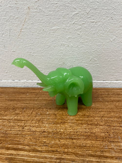 Vintage Jade Green Peking Glass Elephant Figure | Antique & Vintage | Moonee Ponds Antiques | Australia Wide Delivery