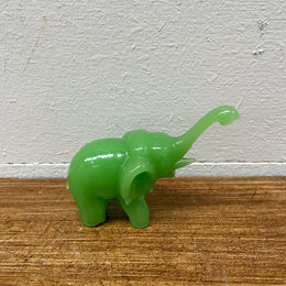 Vintage Jade Green Peking Glass Elephant Figure