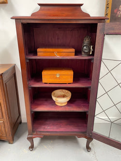 Mahogany Single Leadlight Door Display Cabinet/Bookcase | Antique & Vintage | Moonee Ponds Antiques | Australia Wide Delivery