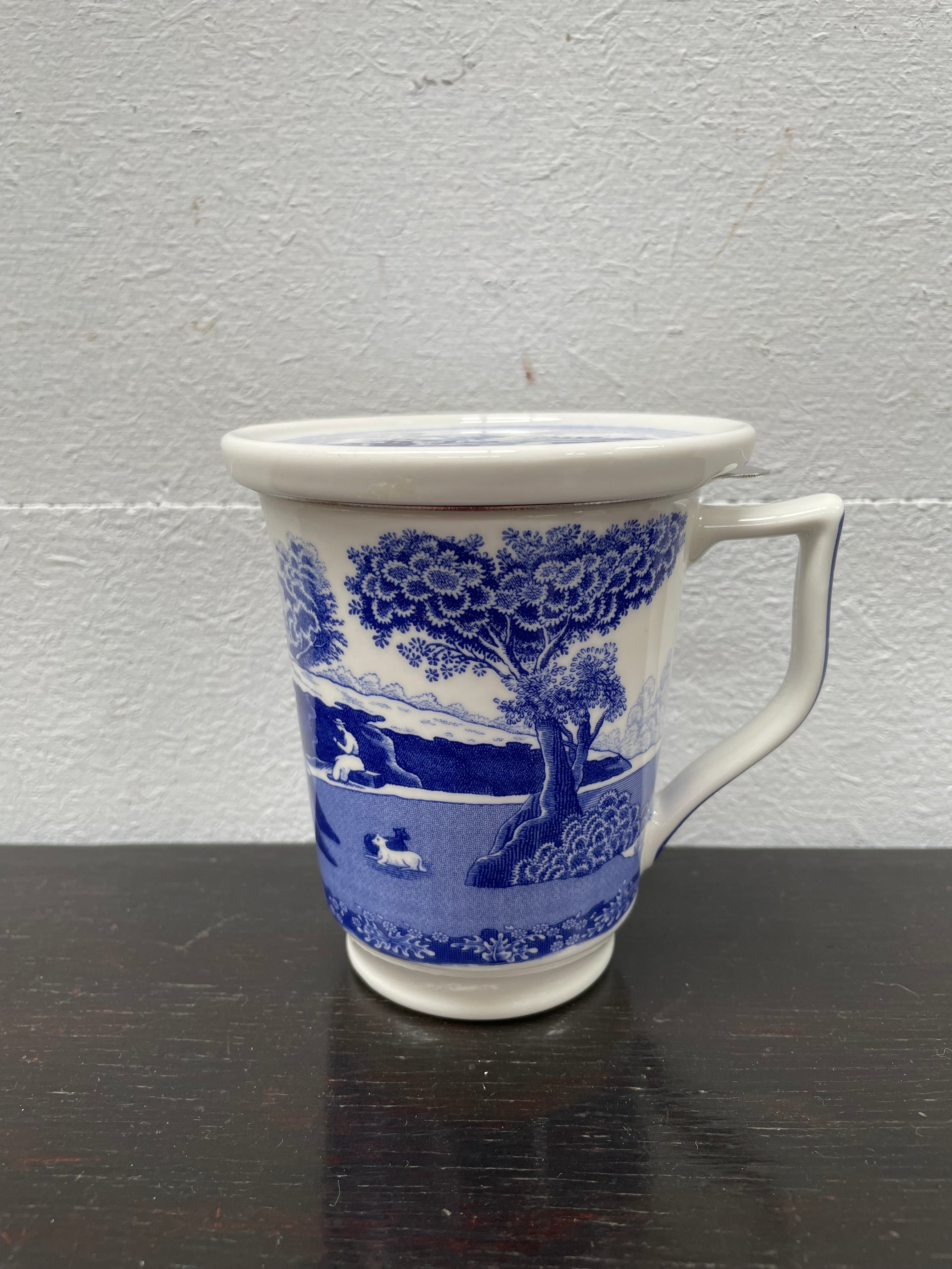 Spode "Italian" Mug , Strainer & Cover | Antique & Vintage | Moonee Ponds Antiques | Australia Wide Delivery