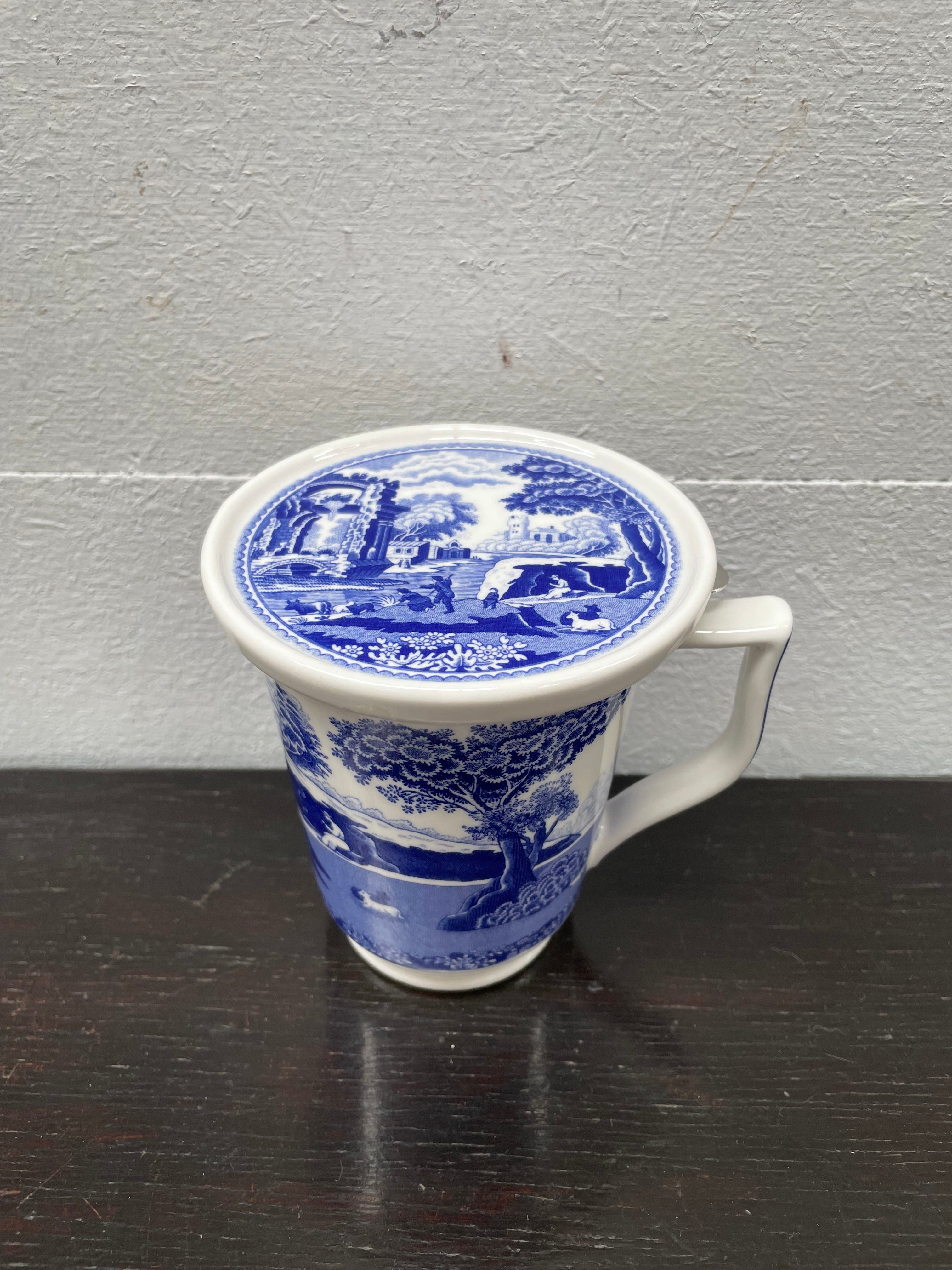 Spode "Italian" Mug , Strainer & Cover | Antique & Vintage | Moonee Ponds Antiques | Australia Wide Delivery