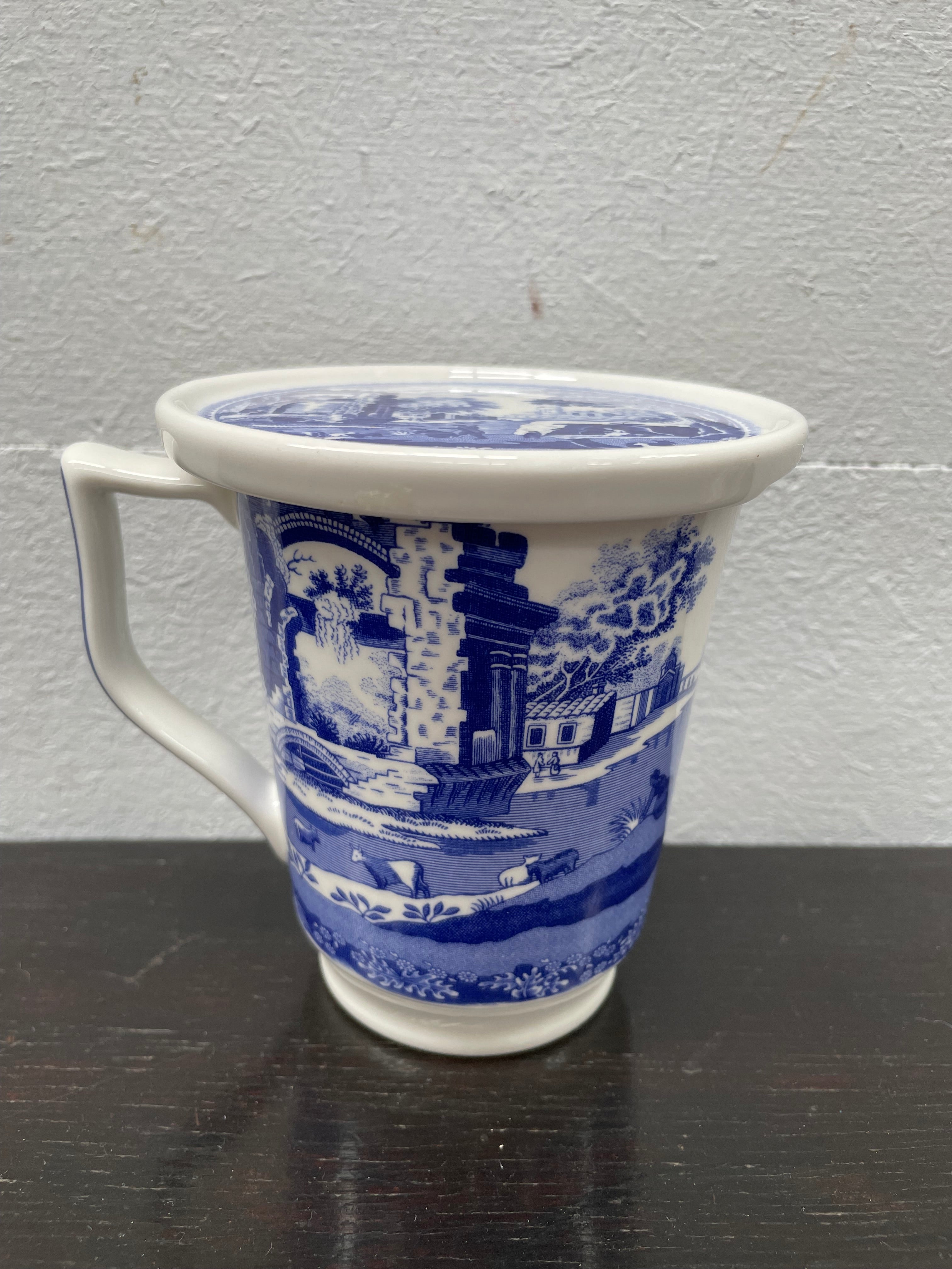 Spode "Italian" Mug , Strainer & Cover | Antique & Vintage | Moonee Ponds Antiques | Australia Wide Delivery