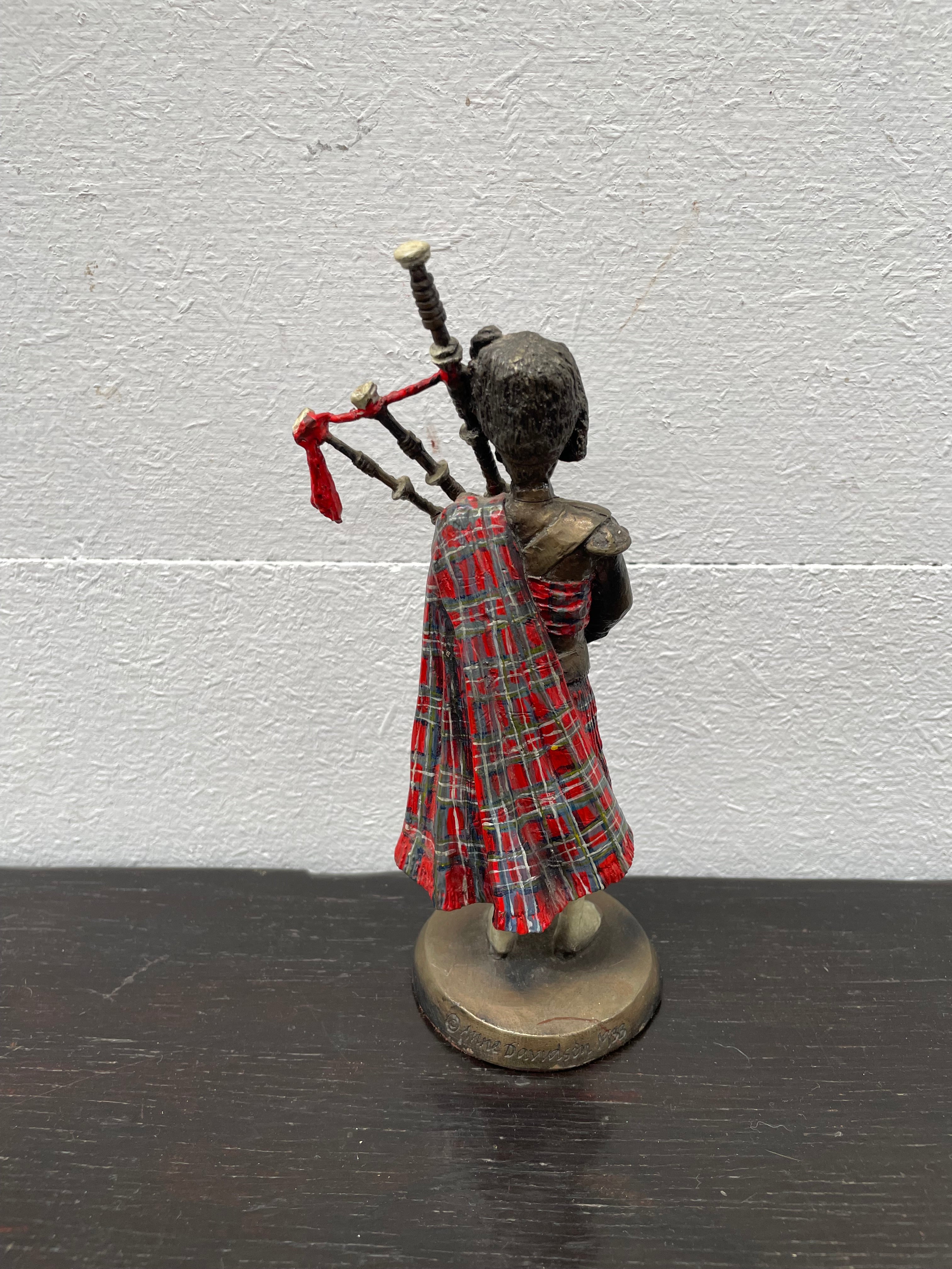 Vintage Scottish Bronze/Resin Bagpipe Player | Antique & Vintage | Moonee Ponds Antiques | Australia Wide Delivery