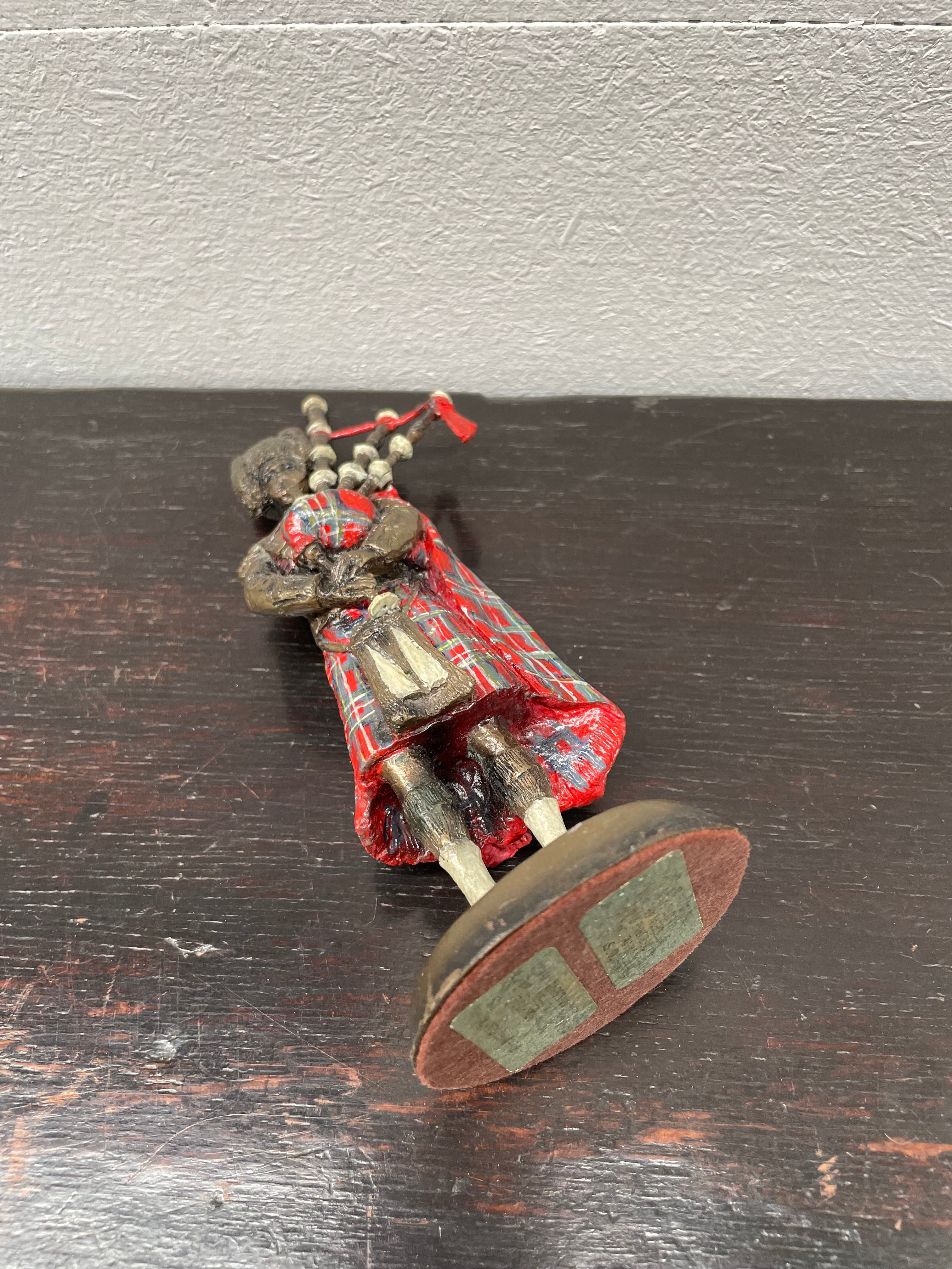 Vintage Scottish Bronze/Resin Bagpipe Player | Antique & Vintage | Moonee Ponds Antiques | Australia Wide Delivery