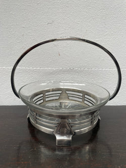 Art Nouveau Swedish Silver/Crystal Candy Dish | Antique & Vintage | Moonee Ponds Antiques | Australia Wide Delivery