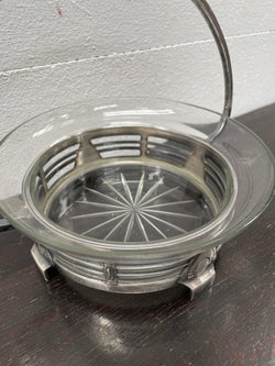 Art Nouveau Swedish Silver/Crystal Candy Dish | Antique & Vintage | Moonee Ponds Antiques | Australia Wide Delivery