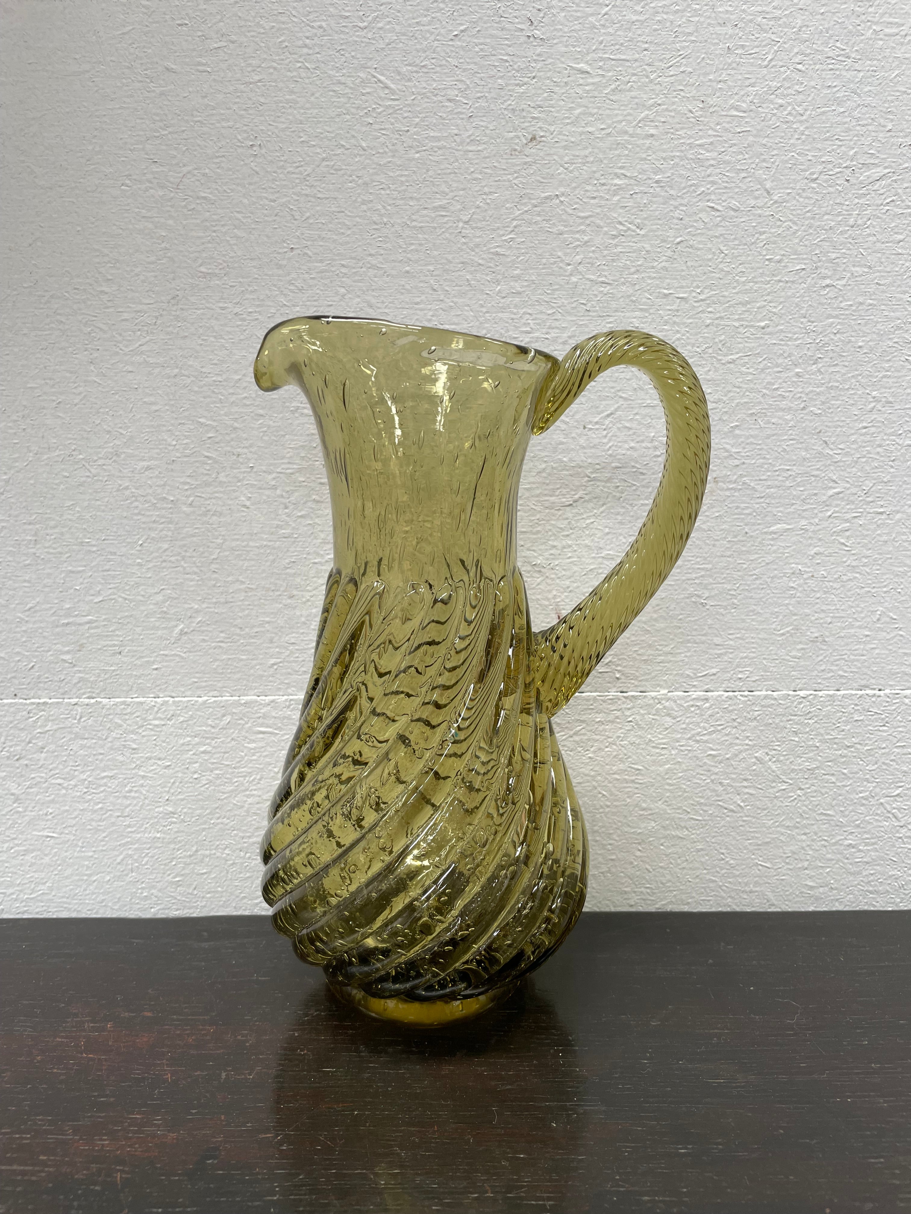 Twisted Glass Water Jug | Antique & Vintage | Moonee Ponds Antiques | Australia Wide Delivery