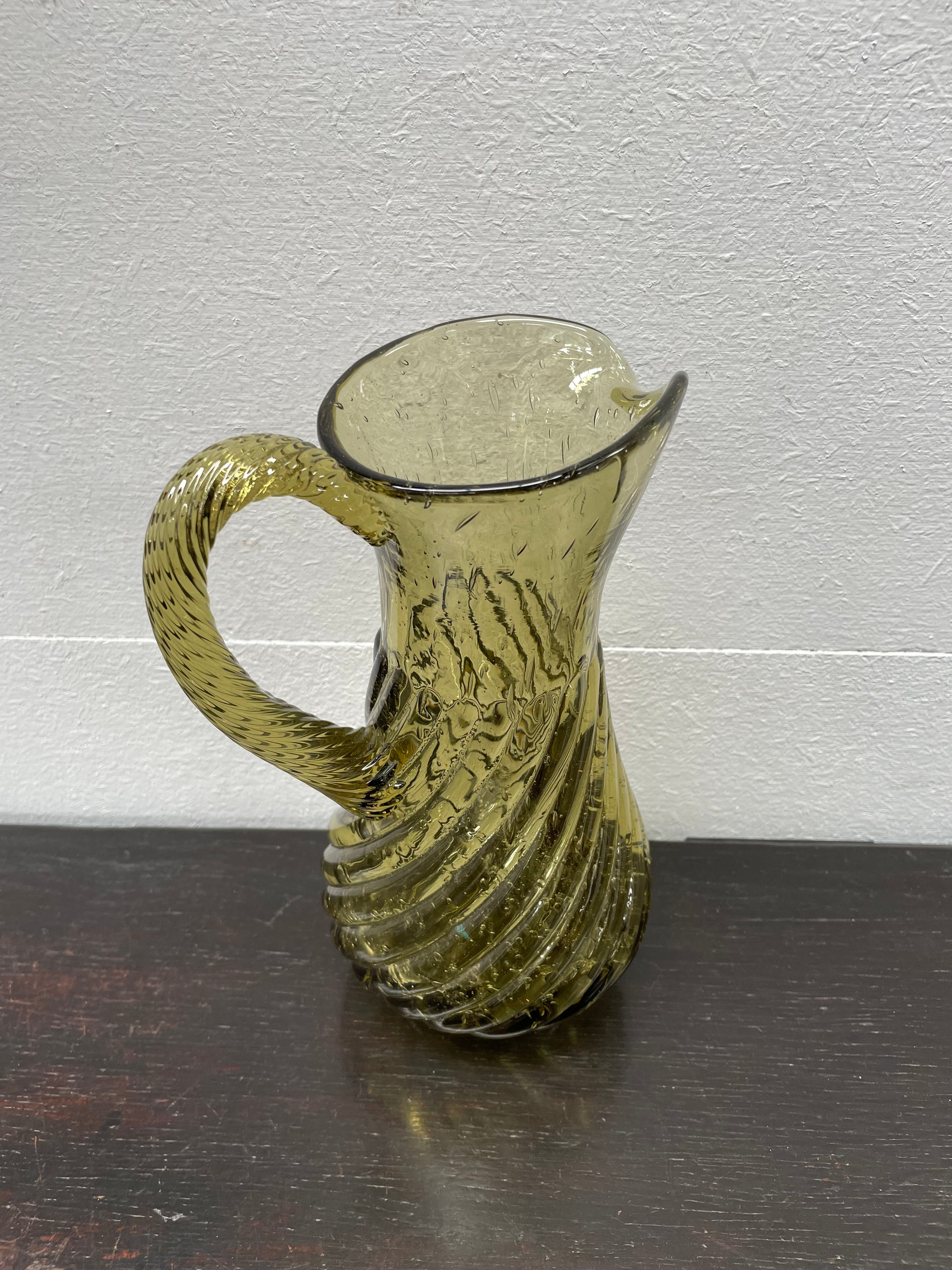 Twisted Glass Water Jug | Antique & Vintage | Moonee Ponds Antiques | Australia Wide Delivery