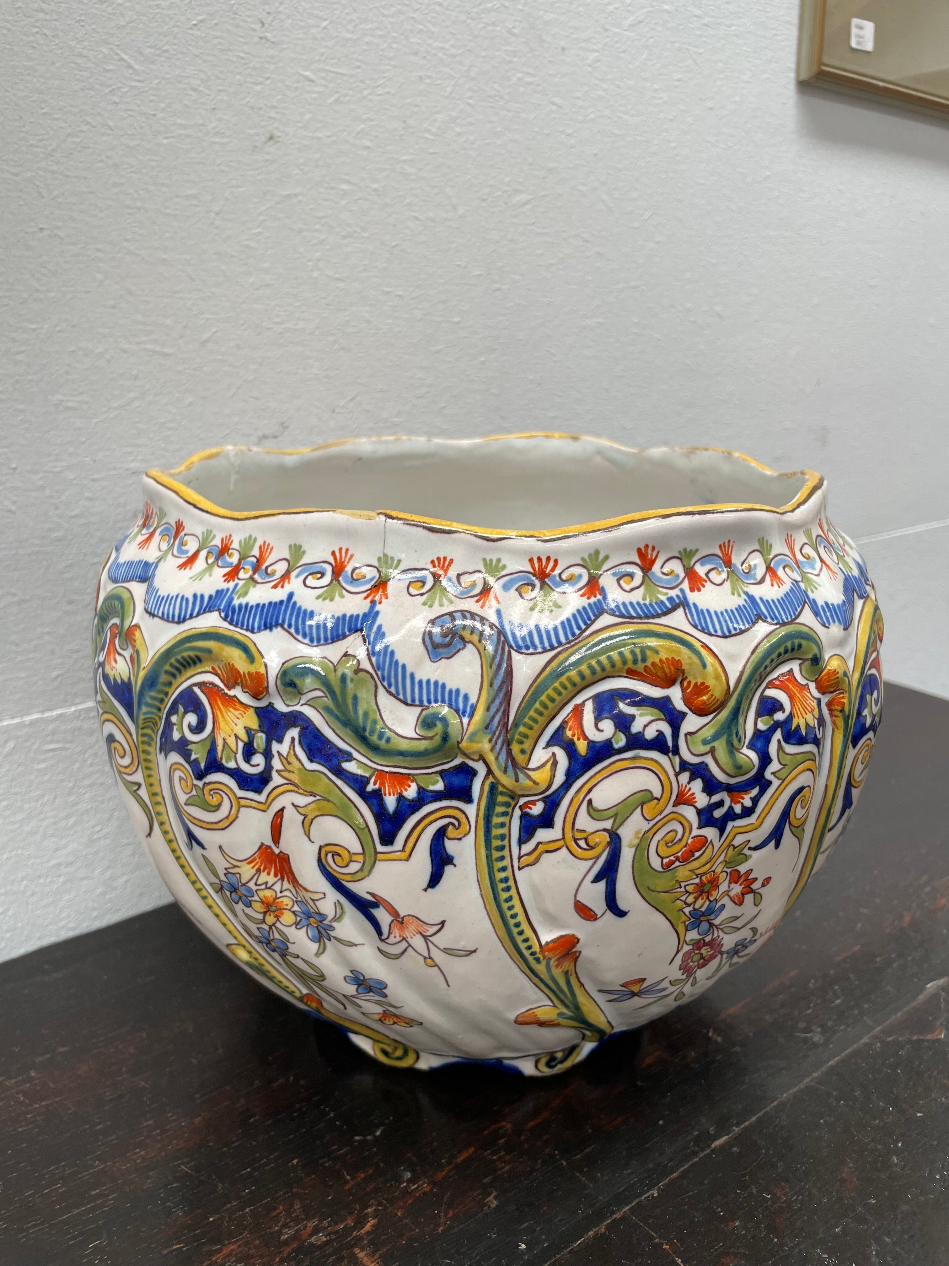 Antique Rouen Faience French Jardiniere | Antique & Vintage | Moonee Ponds Antiques | Australia Wide Delivery