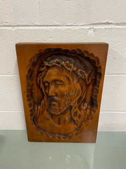 Vintage Carved 'Face of Christ' Wall Plaque | Antique & Vintage | Moonee Ponds Antiques | Australia Wide Delivery
