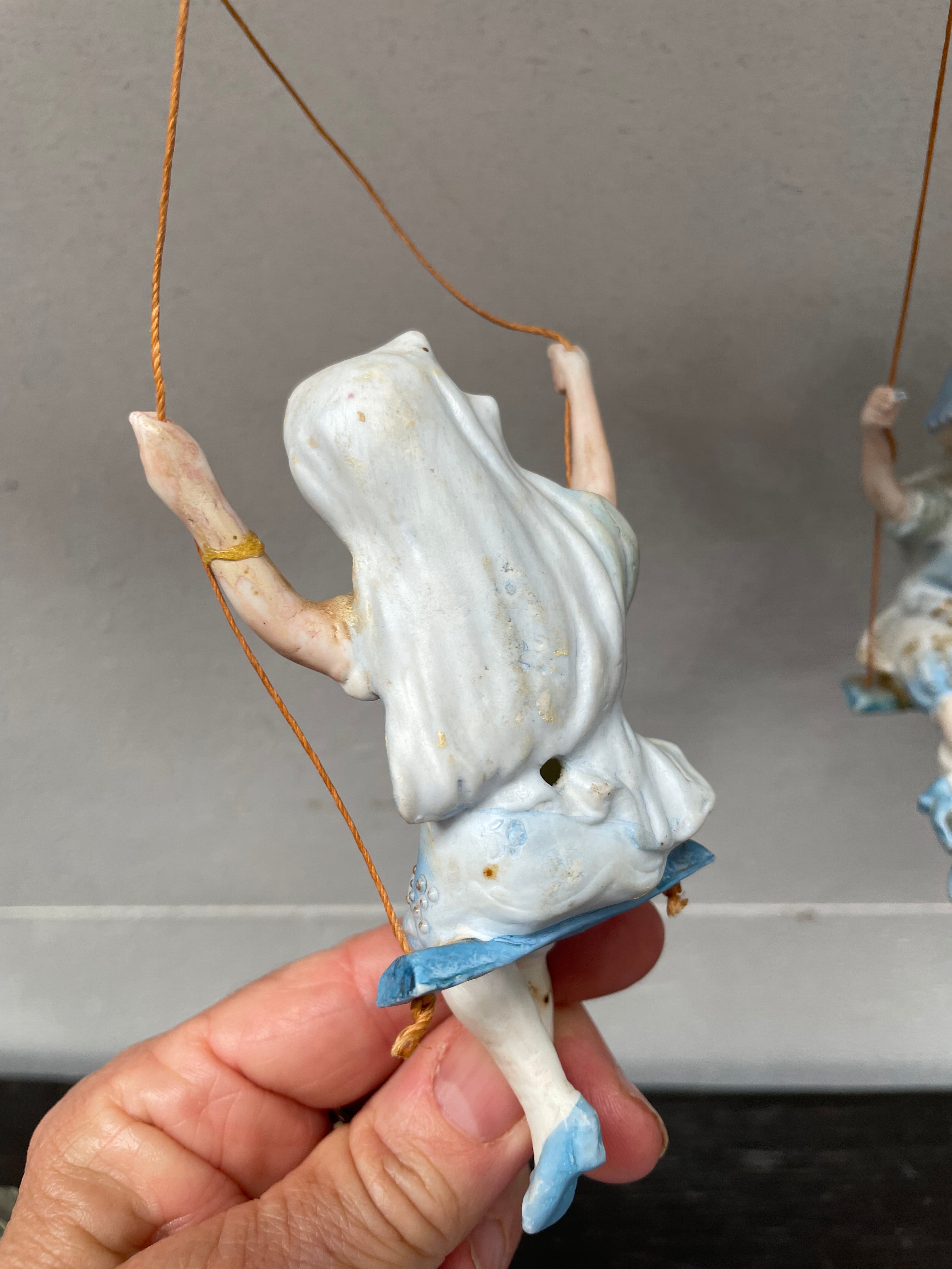 Antique Swinging Bisque Figurines | Antique & Vintage | Moonee Ponds Antiques | Australia Wide Delivery