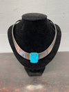 Vintage Sterling Silver & Turquoise Enamel Collar | Antique & Vintage | Moonee Ponds Antiques | Australia Wide Delivery