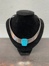 Vintage Sterling Silver & Turquoise Enamel Collar | Antique & Vintage | Moonee Ponds Antiques | Australia Wide Delivery