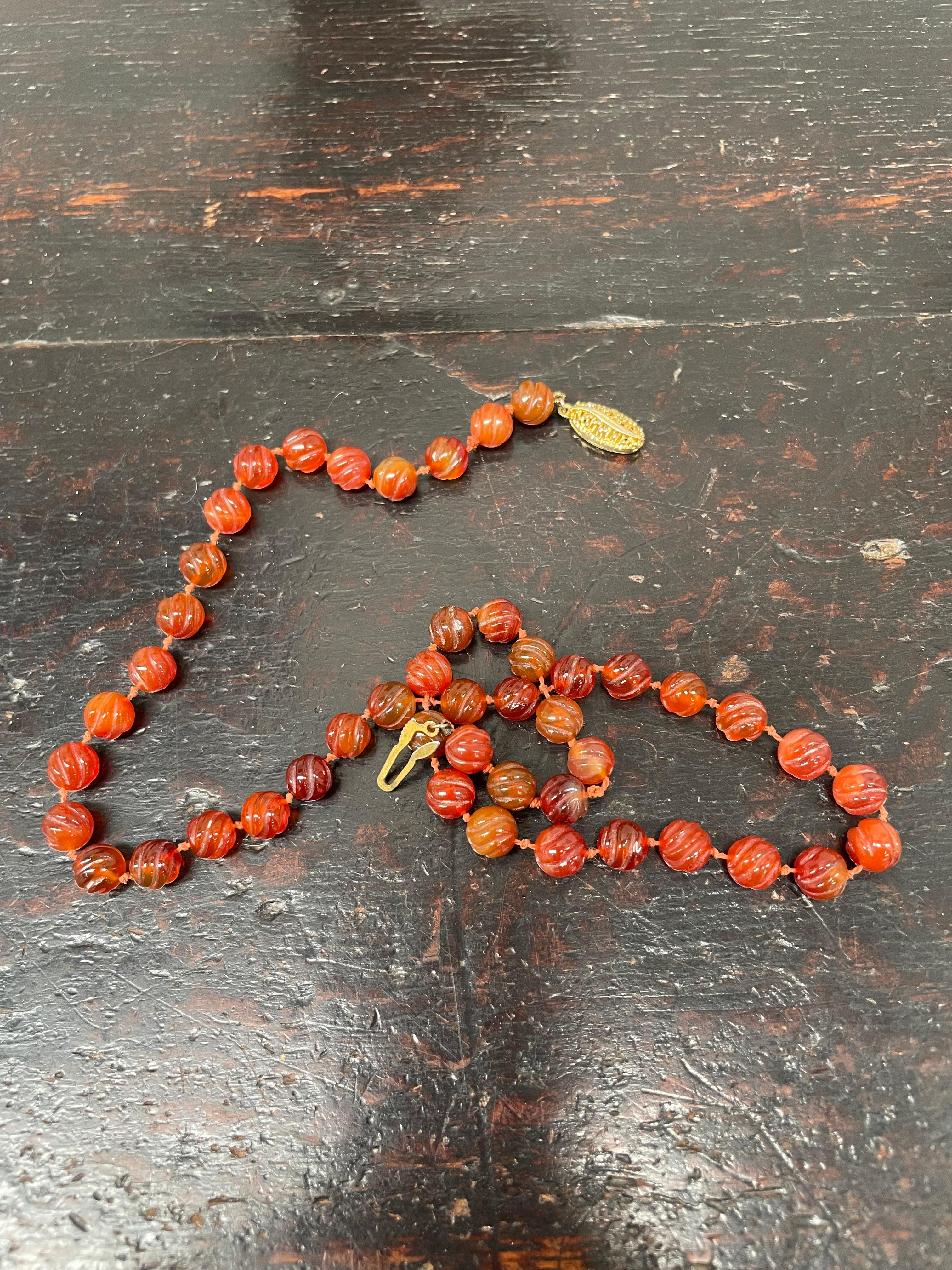 Antique Carved Cornelian Agate Necklace | Antique & Vintage | Moonee Ponds Antiques | Australia Wide Delivery