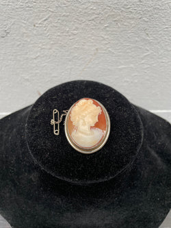 Vintage Hand Carved Shell Cameo Set In Silver | Antique & Vintage | Moonee Ponds Antiques | Australia Wide Delivery