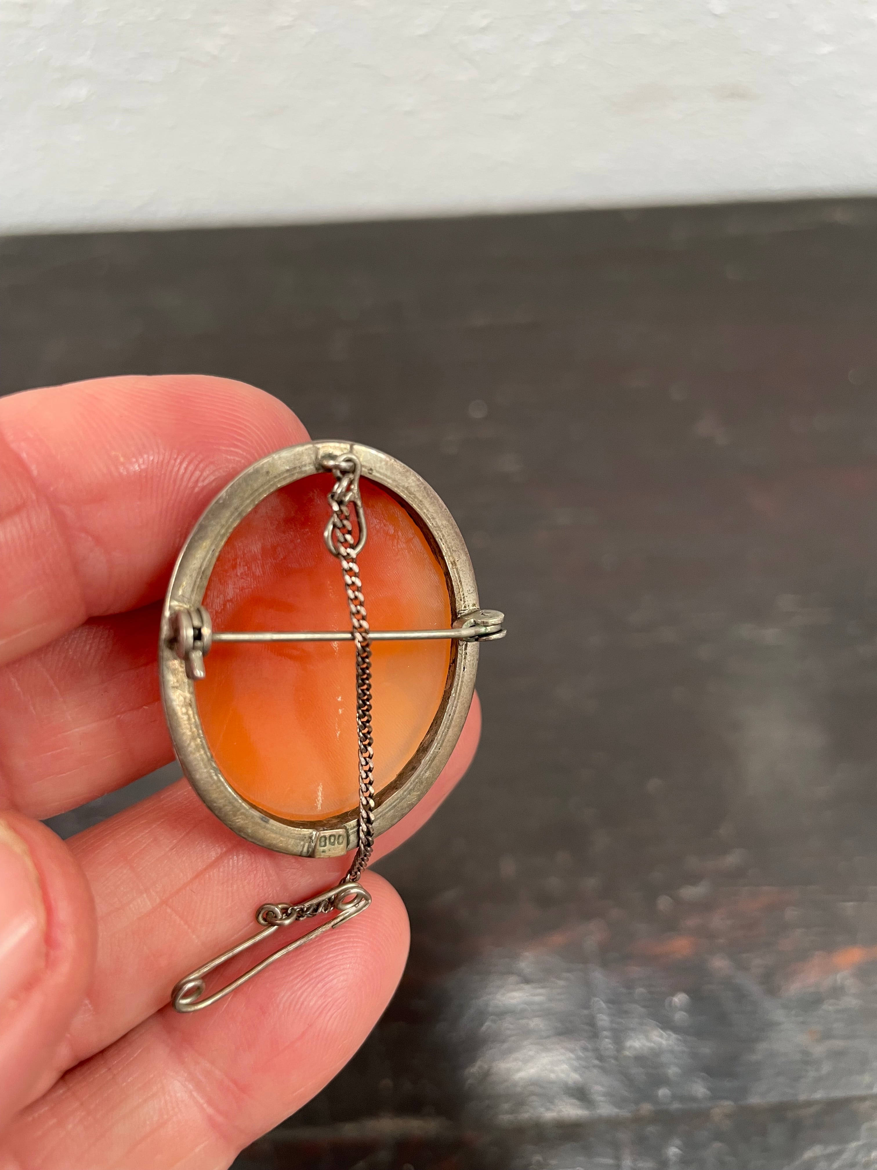 Vintage Hand Carved Shell Cameo Set In Silver | Antique & Vintage | Moonee Ponds Antiques | Australia Wide Delivery