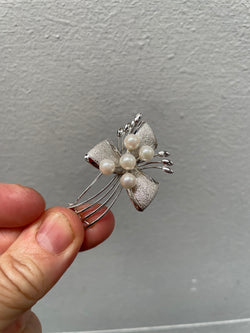 Vintage Silver & Pearl Brooch | Antique & Vintage | Moonee Ponds Antiques | Australia Wide Delivery
